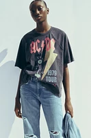 WASHED EFFECT T-SHIRT ©AC/DC