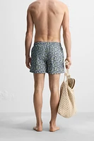 MAILLOT DE BAIN COURT À IMPRIMÉ FLORAL