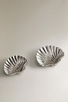 PLATEAU DÉCORATIF MÉTAL COQUILLAGE