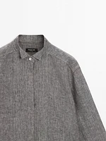 100% linen shirt with pintucks