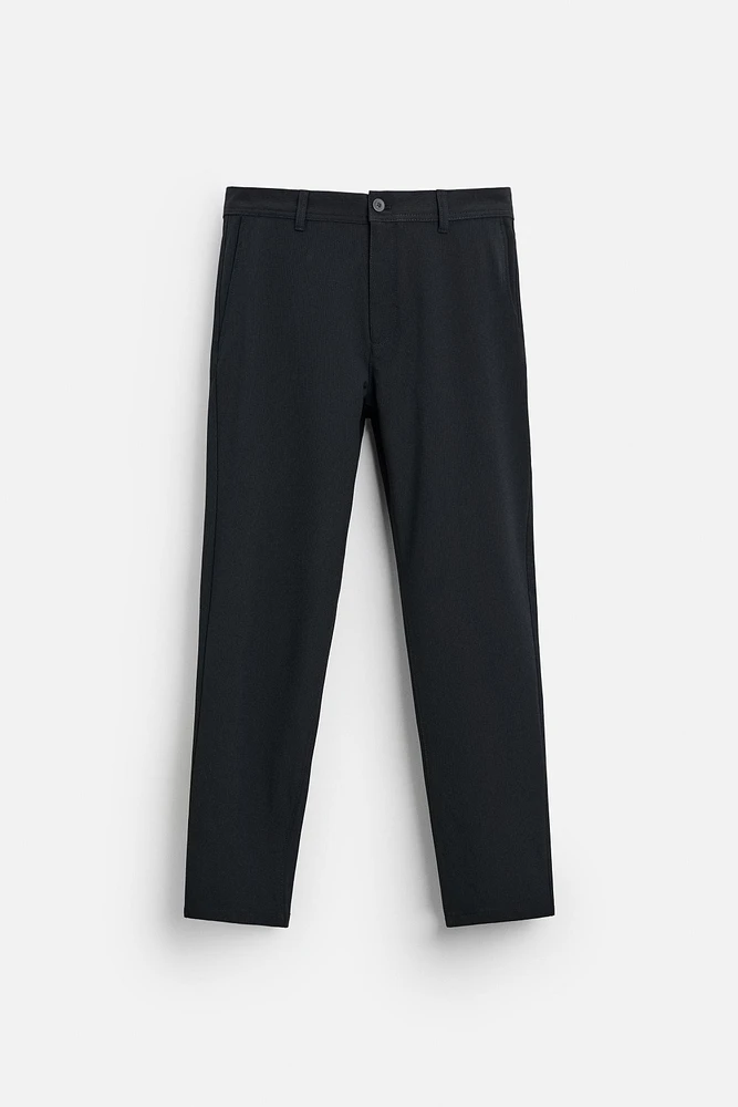 TEXTURED STRETCH PANTS