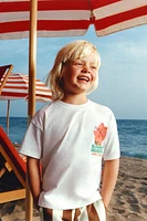 T-SHIRT IMPRIMÉ ANIMAUX ET GLACES