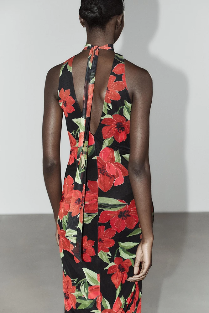 ROBE FOULARD TULLE IMPRIMÉ