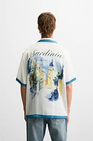 PRINTED SATIN SHIRT