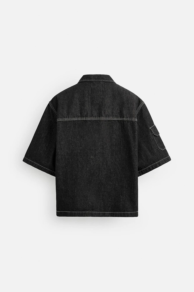 DENIM SHIRT WITH POCKETS