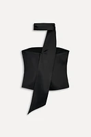 HAUT SATINÉ AVEC FOULARD 50E ANNIVERSAIRE