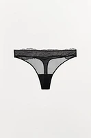 VISCOSE LACE THONG