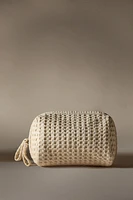 WAFFLE-TEXTURE FABRIC TOILETRY BAG