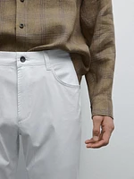 Faux jean slim texture légère