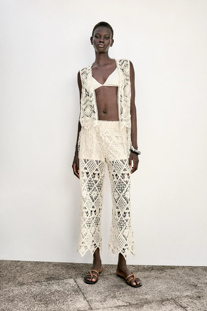 GILET CROCHET FRANGES