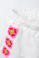 BERMUDA BANDES LATÉRALES CROCHET