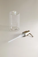 BOROSILICATE BATHROOM DISPENSER WITH TEXT