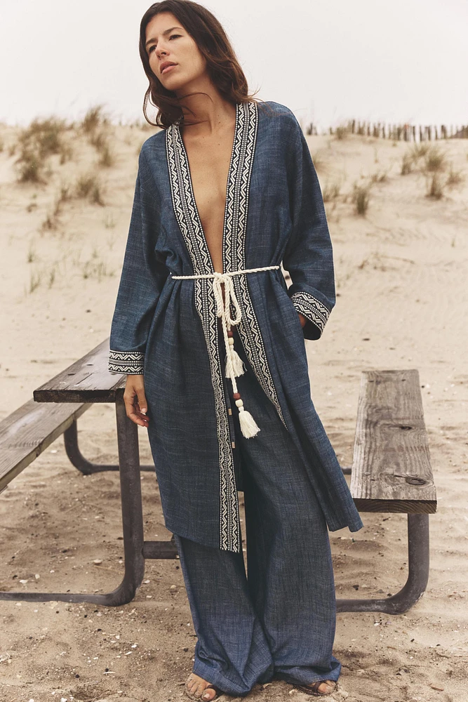 KIMONO BRODÉ CEINTURE