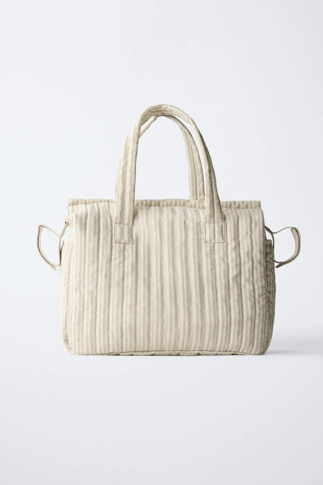 STRIPED MATERNITY BAG