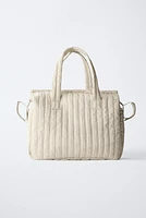 STRIPED MATERNITY BAG