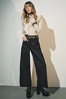 ZW COLLECTION HIGH WAIST WIDE LEG POCKET JEANS