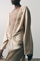 KIMONO LONG BRODÉ AVEC FANTAISIE