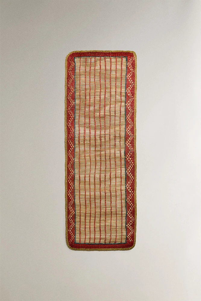 WOVEN STRAW RUNNER RUG
