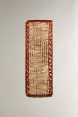 WOVEN STRAW RUNNER RUG