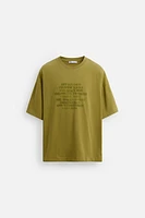 EMBROIDERED TEXT T-SHIRT