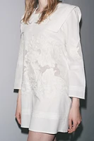 ZW COLLECTION EMBROIDERED SHORT DRESS