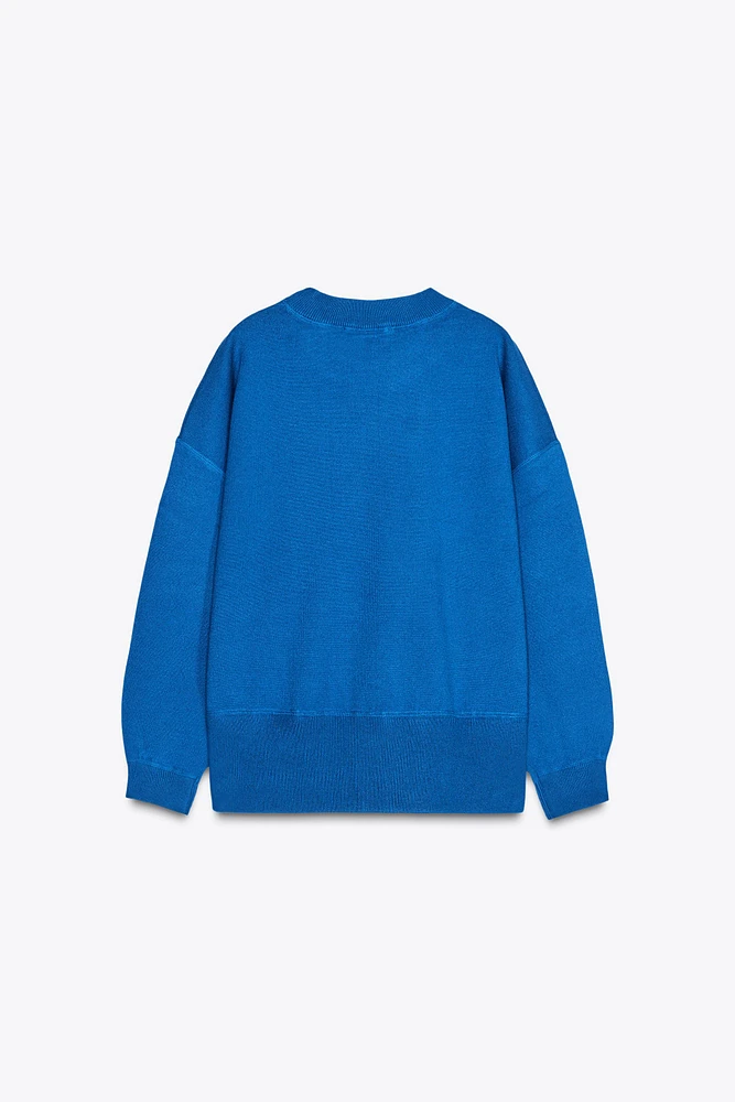 PLAIN KNIT SWEATSHIRT