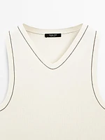 T-shirt 100 % coton détail contrastant
