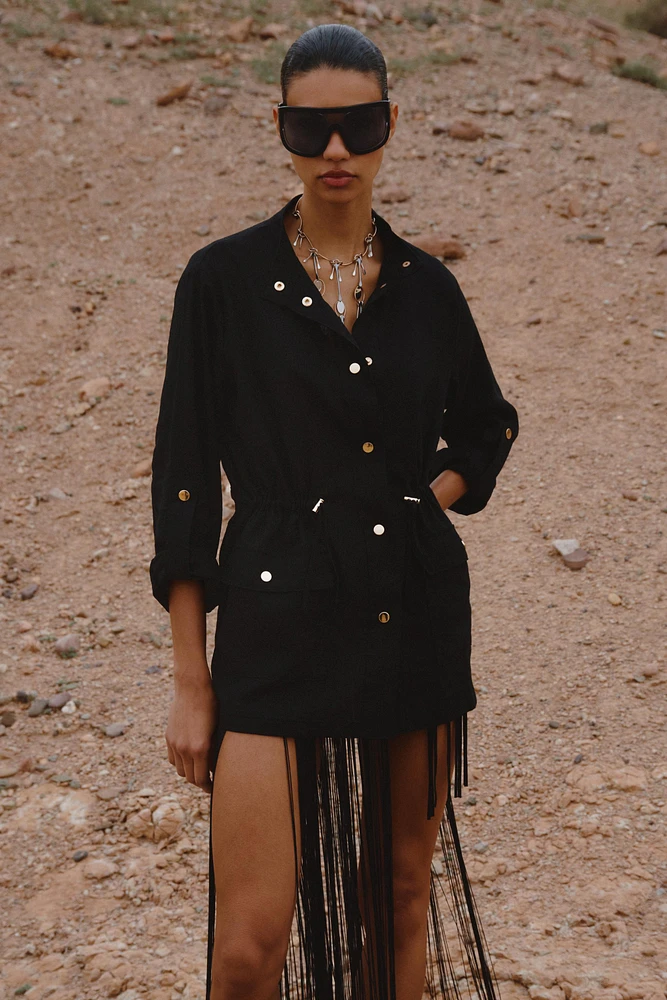 LINEN SAFARI SHIRT
