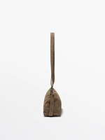 Mini-sac à bandoulière en croûte de cuir