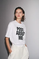 OVERSIZED TEXT T-SHIRT
