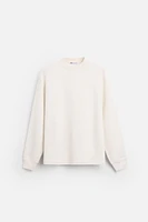 TEXTURED WEAVE INTERLOCK SWEATSHIRT