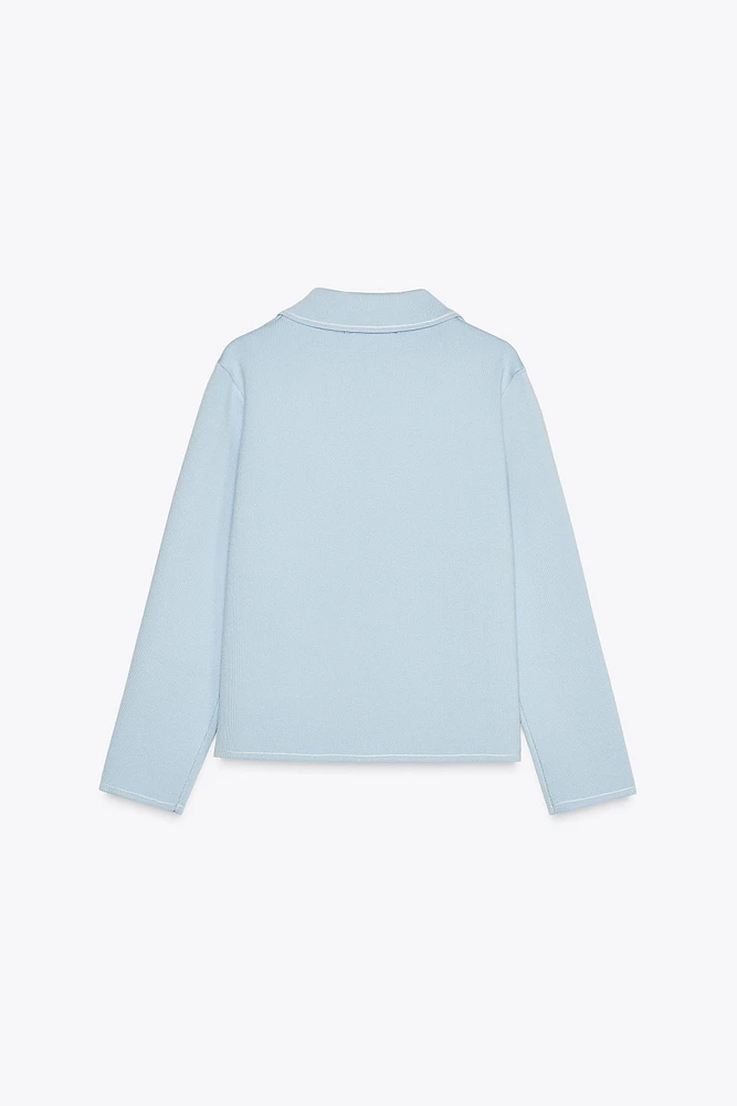 TRIM KNIT JACKET