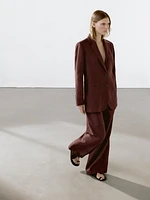 100% linen two-button blazer