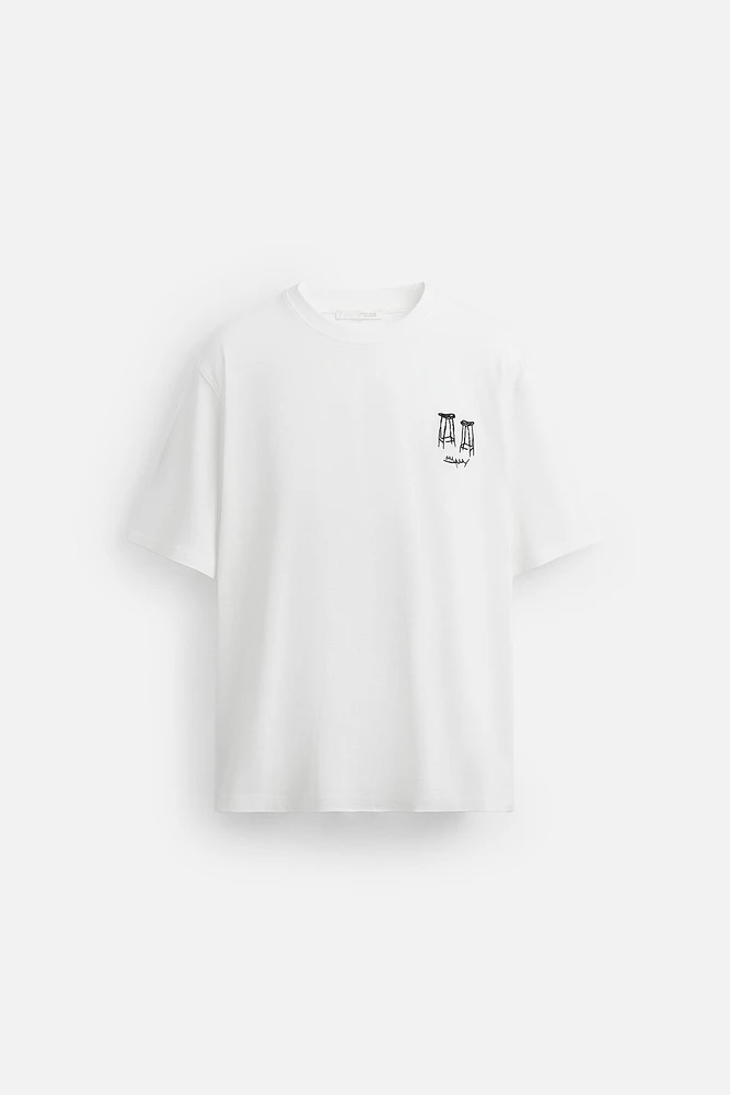 T-SHIRT BRODERIE EN MATIÈRES VARIÉES