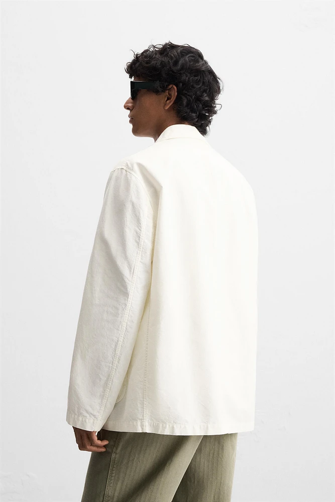 RELAXED FIT COTTON BLAZER