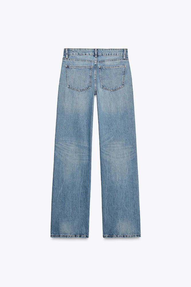 JEAN TRF WIDE LEG TAILLE BASSE