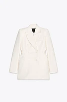 DOUBLE-BREASTED BLAZER WITH SHOULDER PADS ZW COLLECTION