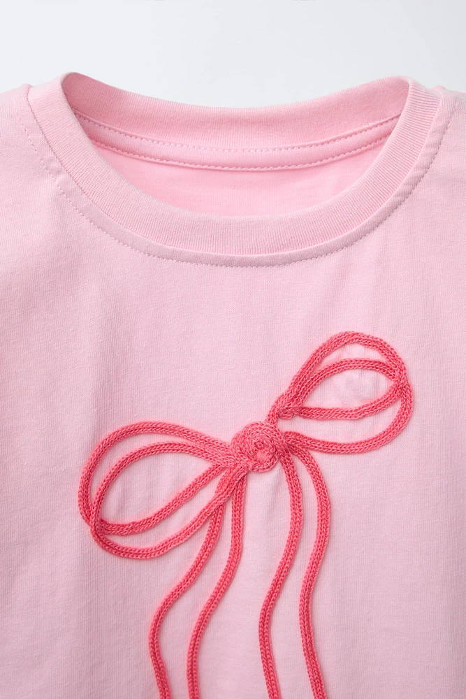DRAWSTRING BOW T-SHIRT