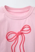 DRAWSTRING BOW T-SHIRT