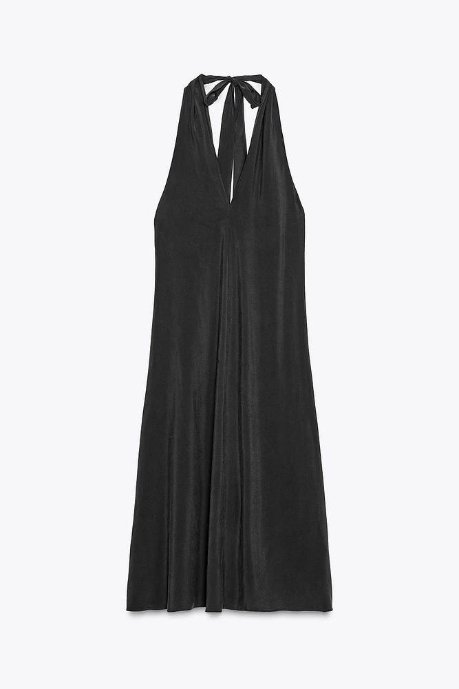 HALTER TIE MIDI DRESS