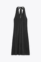 HALTER TIE MIDI DRESS