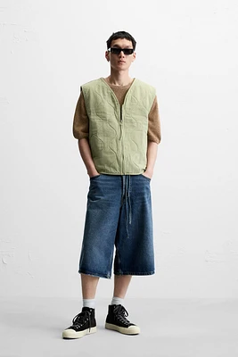 GILET SANS MANCHES MATELASSÉ DÉLAVÉ