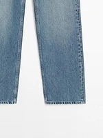 Jean large mid-rise à clous