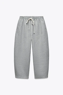 DRAWSTRING BARREL FIT SWEATPANTS