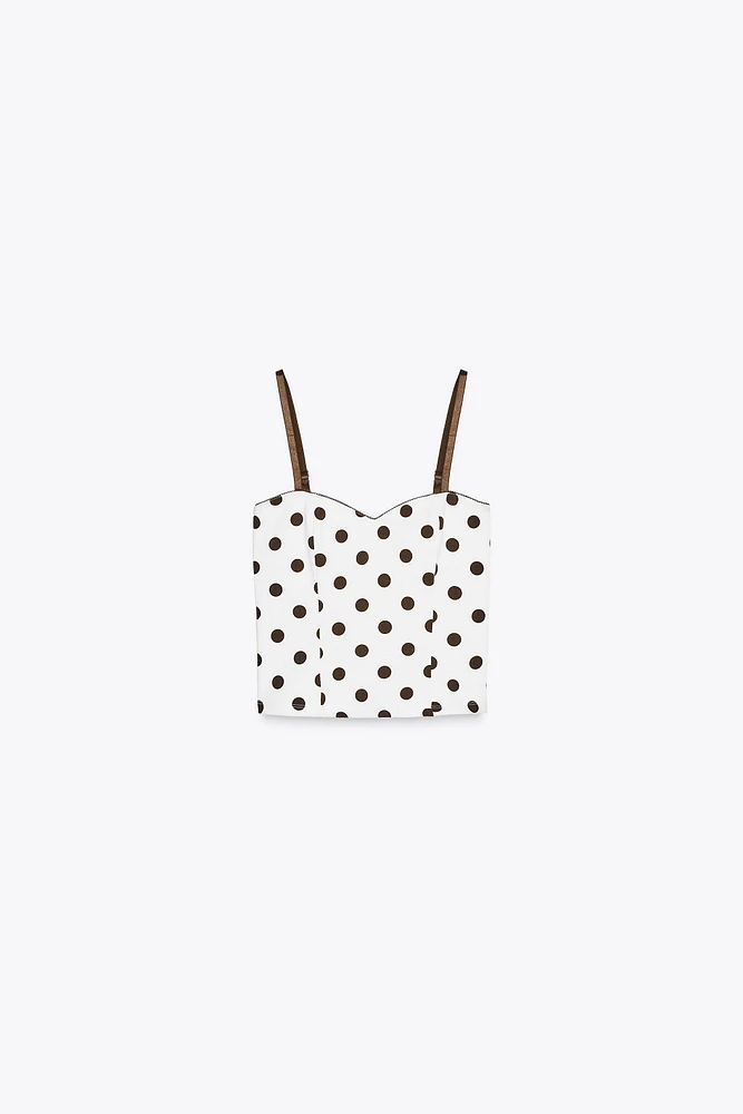 TOP CORSETERIE À POIS