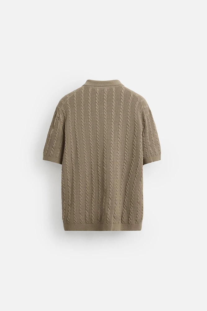 POLO EN MAILLE TORSADÉE