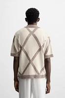 POLO EN MAILLE JACQUARD LOSANGES