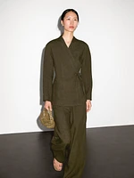 Pantalon droit 100 % lin