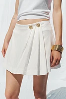 JUPE-CULOTTE CROISÉE À PINCES