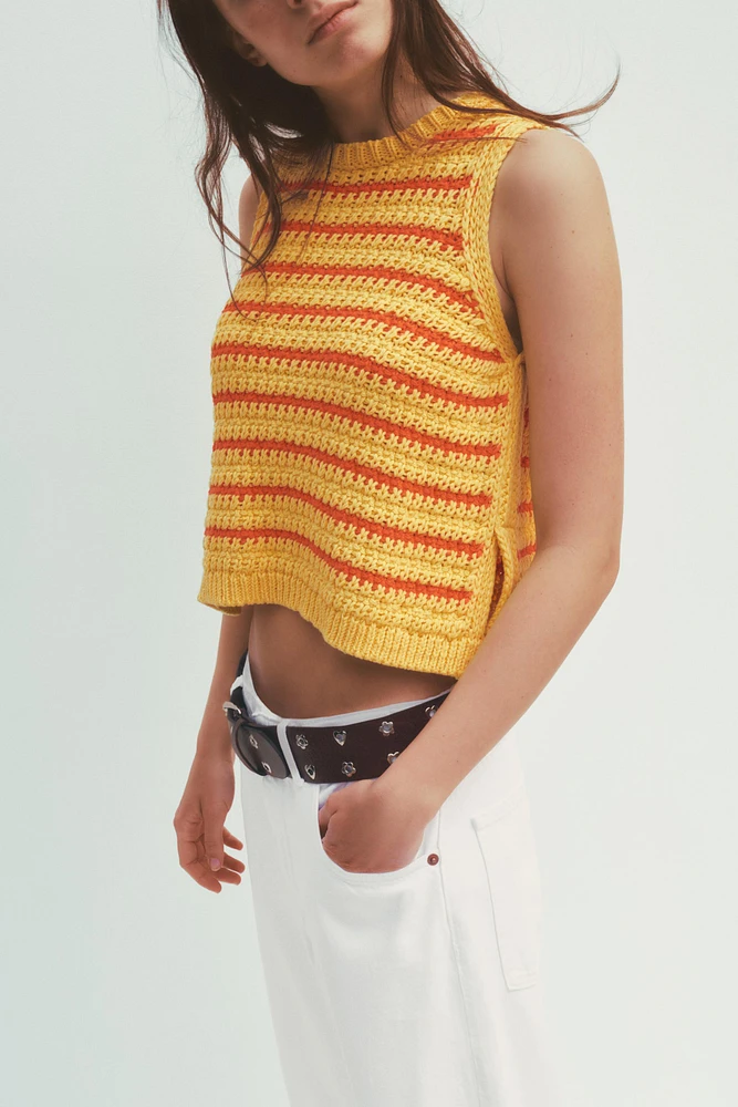 TOP EN MAILLE RAYURES